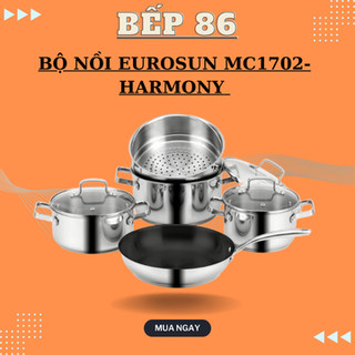 Bộ nồi bếp từ eurosun mc1702-harmony | | sử dụng men chống dính quantanium được sản xuất tại mỹ