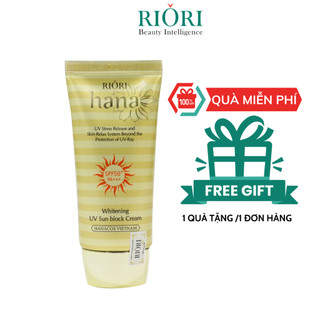 Kem Chống Nắng Dưỡng Trắng Nâng Tone Da SPF 50+ RIORI HANA WHITENING UV SUN BLOCK CREAM 50G