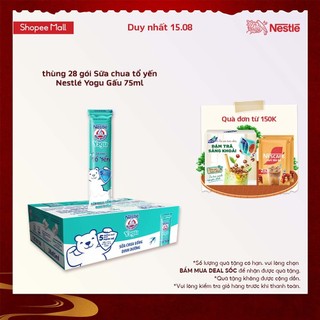 Sữa chua tổ yến Nestlé® Yogu Gấu (thùng 28 gói x 75ml)