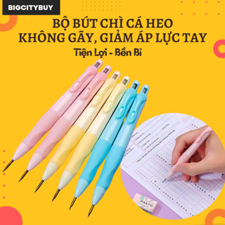 [SIÊU RẺ] Bút chì cá heo không gãy giảm áp lực tay cho bé, Bút ngòi chì cá heo Bigcitybuy
