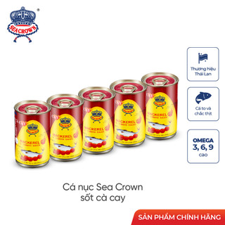 Combo 5 lon cá Nục Sea Crown sốt cà cay