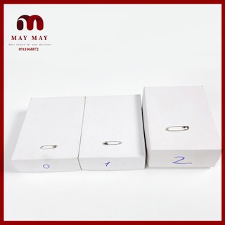 Hộp kim tây 0 1 2 gồm 3 size - kim băng cài áo hộp 1000 cây