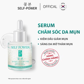 Serum Chăm Sóc Da Mụn Giảm Mụn Mờ Thâm,Tinh Chất Salicylic Acid Giúp Kiềm Dầu Se Khít Lỗ Chân Lông 30ml SELF POWER
