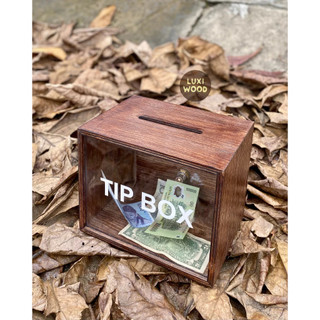 Hộp tip box gỗ- free in logo theo yêu cầu - mẫu mới nhất 2024 - luxi decor