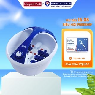 Bồn ngâm chân massage laica pc1018 thiết kế kiểu dáng mới 3 chế độ 6 con lăn mát xa toàn lòng bàn chân