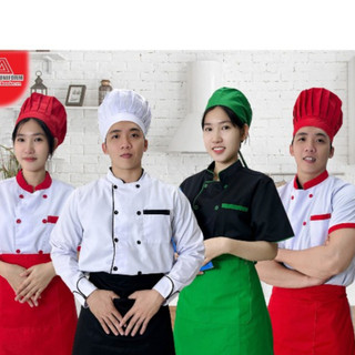 Áo Bếp Nam Nữ Tay Ngắn, Tay Dài Nhiều Màu - Áo Bếp Trưởng, Đầu Bếp Đồng Phục Nhà Hàng Mẫu Đẹp