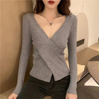  Áo len dài tay nữ  áo len tăm đáp chéo dáng ôm body gợi cảm quyến rũ chất len tăm mềm mịn dầy dặn hàng QCCC loại 1 