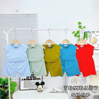 Bộ ba lỗ trơn bộ ba lỗ thun lạnh minky cho bé trai bé gái