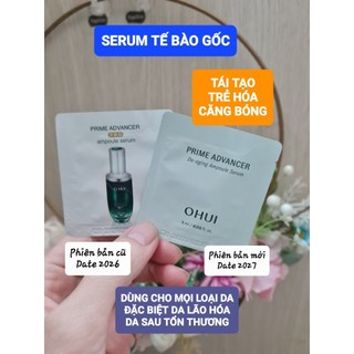 Tinh chất Ohui xanh tế bào gốc căng bóng Prime advancer ampoule serum 1ml (Date 2026-2027)