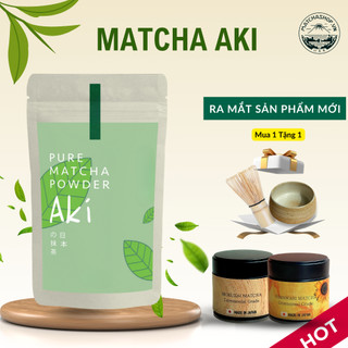 Bột Matcha Aki nhập khẩu Nhật Bản chính hãng dùng trong pha chế, Làm Bánh, Đắp Mặt Nạ, Trà Đạo