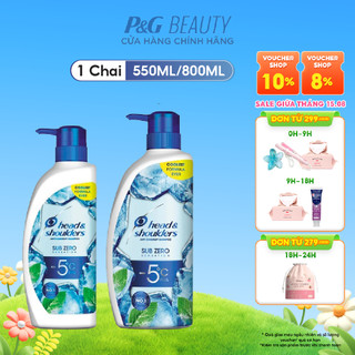 Dầu Gội Sạch Gàu HEAD&SHOULDERS Sub Zero Băng Lạnh - Chai 550ml/800ml