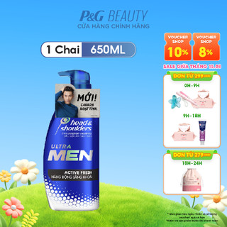 Dầu Gội Sạch Gàu HEAD&SHOULDERS Ultra Men Năng Động Sảng Khoái - Chai 650ML