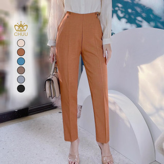 Quần tây nữ lưng cao kiểu baggy đính 4 nút tôn dáng CHUU Q8002