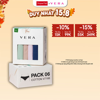Combo 06 quần lót nữ cotton VERA 7166 [Giao màu ngẫu nhiên]