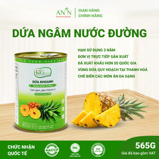 Dứa Khoanh Ngâm Nước Đường F&G Loại 1 - Lon 565gr