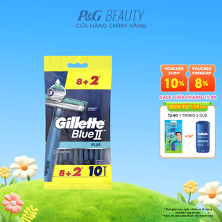 Dao cạo Gillette Blue II Plus Gói 8+2