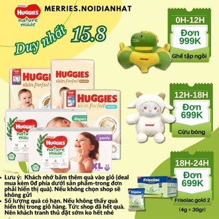[HÀNG CHÍNH HÃNG CTY] Bỉm HUGGIES PLATINUM NATURE MADE size M58/L44/XL 38/XXL26/S82/NB60