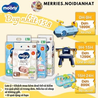 [HCM]Tã Bỉm MOONY NATURAL dán/quần NB62/S58/M46/L38/L36/XL32