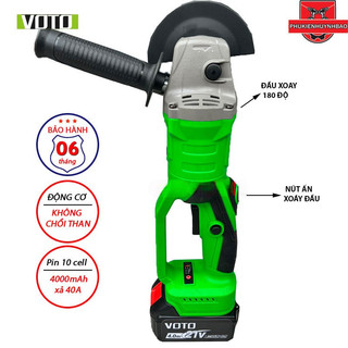 Máy Mài Góc Xài Pin VOTO VTAMG06 Đầu Xoay 180 Độ Động Cơ Không Chổi Than
