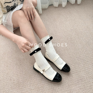 Giày Mary Jane 2133 đế cao 2cm QCCC [ Wood shoes ]