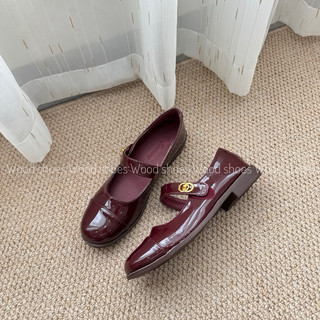 Giày Mary Jane 2133 đế cao 2cm QCCC [ Wood shoes ]