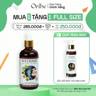 Serum Welhair Kích Thích Mọc Tóc Ngăn Rụng Tóc Phục Hồi Tóc Hư Tổn 100ml