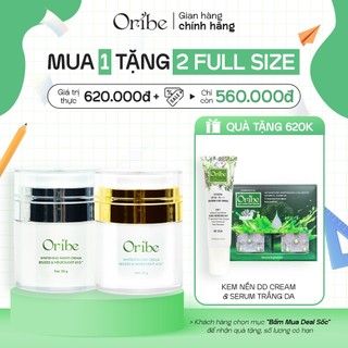 Bộ đôi kem dưỡng trắng da ngày và đêm Oribe giúp dưỡng ẩm trắng da chống lão hóa mờ nám