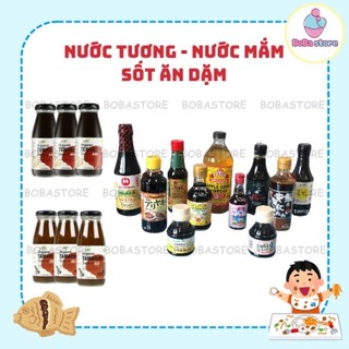 Tổng hợp nước tương hữu cơ tách muối - teriyaki - mật thốt nốt - nước mắm Lê Gia cho bé từ 1 tuổi