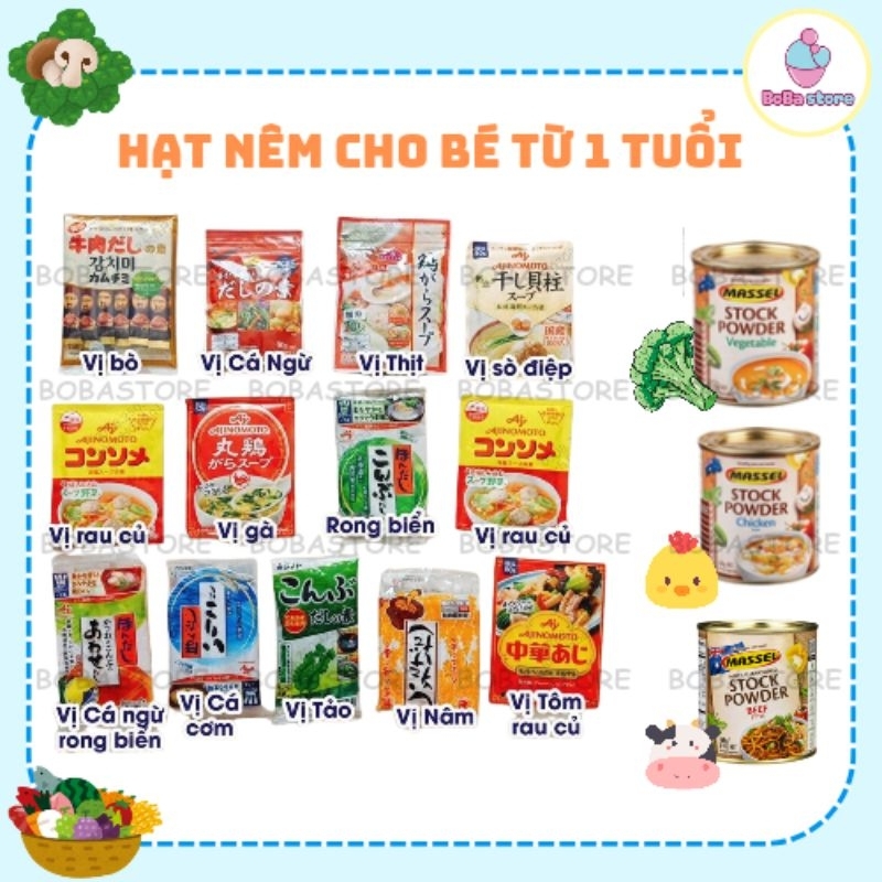 Hạt nêm Nhật cho bé từ 1 tuổi trở lên