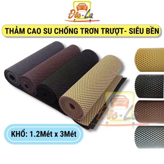 Thảm lót sàn cao su khổ lớn 1200cm x 3000cm vân 3D chống trơn trượt, không mùi hôi, siêu bền