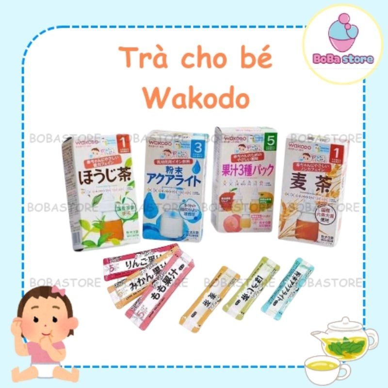 Trà thanh nhiệt cho bé Wakodo (đủ vị)