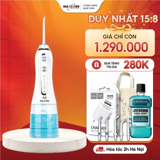 Máy tăm nước cầm tay Maxcare Max456SE chính hãng Nhật Bản, 5 chế độ, Áp lực tia nước 1400 lần 1 phút sạch mảng bám