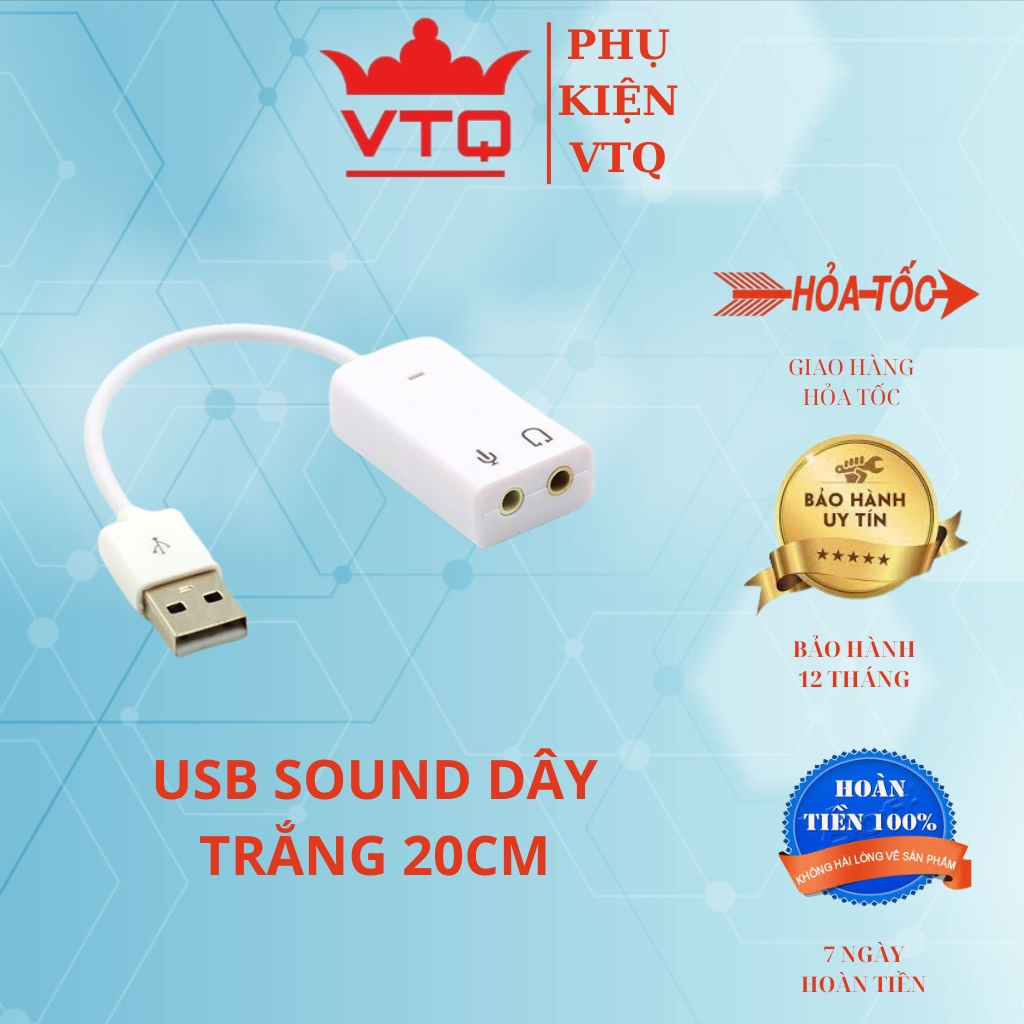 Usb Sound Có Dây 7.1 ( Cáp Chuyển Đổi Từ USB ra âm thanh cổng 3.5)- Full Box