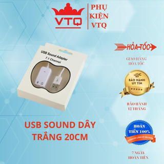 Usb Sound Có Dây 7.1 ( Cáp Chuyển Đổi Từ USB ra âm thanh cổng 3.5)- Full Box