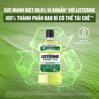 Nước Súc Miệng Listerine Trà Xanh Ngừa Sâu Răng 500/750ml