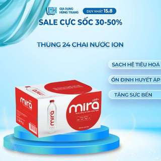 Thùng 24 chai nước lọc ion kiềm mira tav ph9+ giàu khoáng chất, an toàn sức khỏe