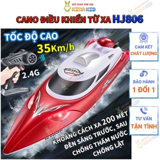 Cano Điều Khiển Từ Xa Tốc Độ Cao 35Km/h HJ806, Có Chống Lật, Chống Nước, Đèn Led, Có Điều Tốc Và Cảnh Báo Pin