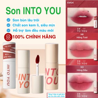 [Chính Hãng] Son Kem Lì, Son Bùn, Son Bóng INTO YOU Mềm Mịn Như Nhung, Tone Màu Hàn Quốc Giúp Làm Giảm Thâm Môi