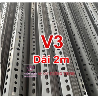 Thanh kệ sắt v lỗ - thanh sắt v3x3, sắt v lỗ đa năng, lắp ghép kệ sắt v lỗ...