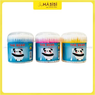 Tăm Bông - Hộp Tròn THE BEAR- LOVELY Pure Cotton Buds