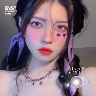 Kính áp tròng Gslens ST3798 VIOLET tím hot trend douyin lens cận 6 tháng G.DIA 14.2mm có độ (0-6)