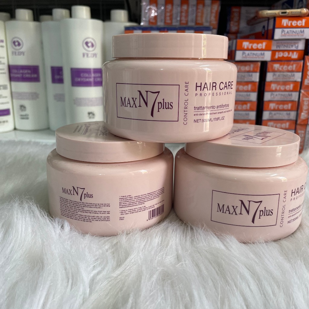 Kem Hấp Tóc Max N7 Plus 500ml, Dưỡng Tóc Suôn Mượt Phục Hồi Hư Tổn, Tóc yếu, tóc nát
