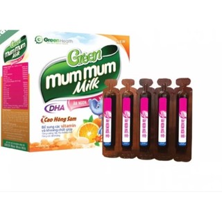 GREEN MUMMUM MILK (GREEN MUM MUM MILK) - hộp 20 ống, giúp bé yêu ăn ngon, ngủ ngoan, tăng sức đề kháng