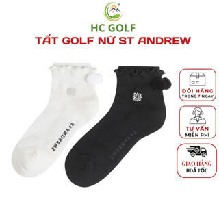 Tất thể thao nữ ST ANDREW Hàn Quốc Chất liệu mềm mại đàn hồi kháng khuẩn, thoát ẩm tối ưu - HC GOLF