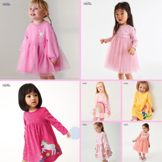Váy thu đông cho bé, đầm chất nỉ ấm áp,màu sắc tươi tắn cho bé gái 2 - 7 tuổi mẫu mới - Little Maven Chính Hãng