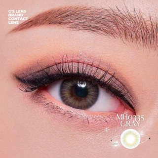  Kính áp tròng Gtrendy MH0335 GRAY xám tây nhẹ hot Douyin lens cận 6 tháng G.DIA 14.0mm có độ  0-6  
