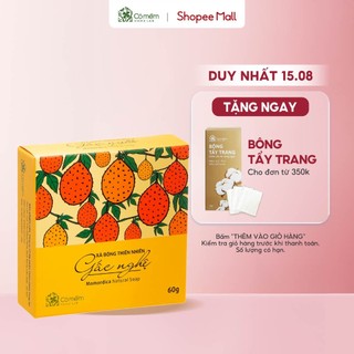 Xà bông Rửa Mặt Thiên Nhiên Gấc Nghệ Giảm Thâm Mụn Làm Sáng Da Cỏ Mềm 90gr