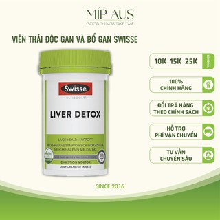 Viên Uống Thải Độc Gan, Thải Độc Tố Và Thanh Lọc Cơ Thể - Swisse Liver Detox - 60/120/200 viên