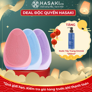 Máy Rửa Mặt Emmié Premium Facial Cleansing Brush Chống Thấm Nước Làm Sạch Sâu Loại Bỏ Bụi Bẩn Bã Nhờn BH 12 Tháng Hasaki