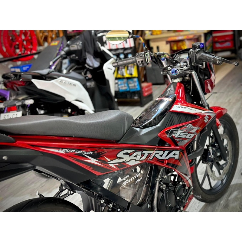 tem rời satria đỏ candy chất liệu candy